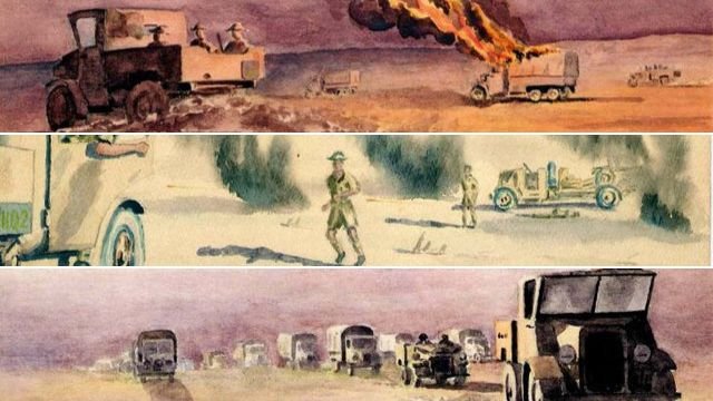 Leia mais sobre o artigo War Time Again: War scene paintings by Major Philip Pierpoint Miles in 1942